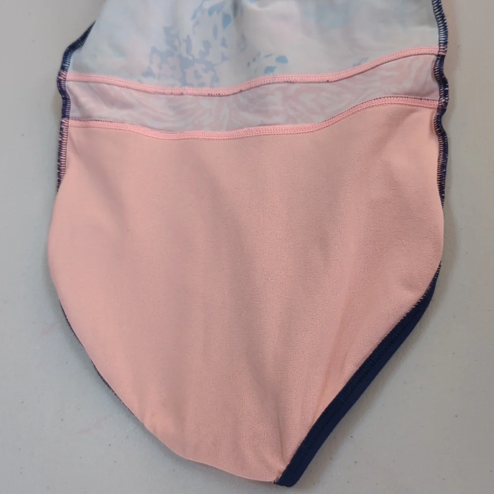 Athleta girl, One piece floral rash guard swimsuit. Size 6